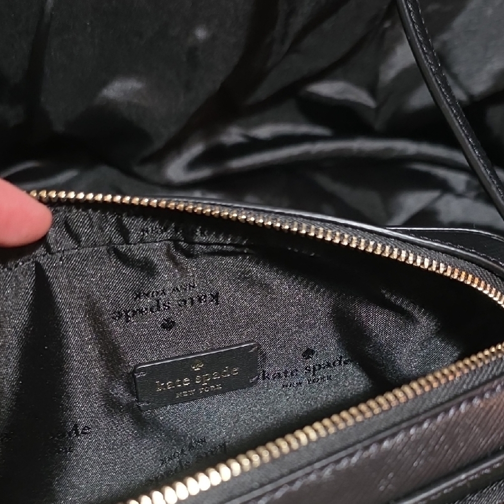 Kate Spade Staci Dual Air‎ Crossbody Black Saffiano Leather Bag NWT - Picture 3 of 5